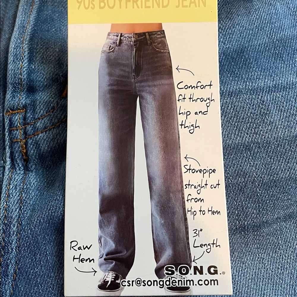 NWT SONG 90s Boyfriend Jeans sz 11/30